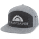 CampSaver Embroidered 7 Panel Strapback - Unisex, Heather Grey/Charcoal, One size, CSLogoHat-50-I572HGRCHA-SE