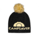 CampSaver Fur Pom Beanie, Black/Tan, One Size, CS-BN005-OS