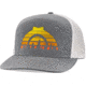 CampSaver Logo Hat 7 Panel - Unisex, Sunset Trees/Heather Grey/White, One Size, CS-Logo-7PHat-SSTR-HGWT