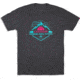 CampSaver Mountain Adventure T-Shirt, Charcoal/Teal/Pink Logo, Large, MTNADV-CHR-TL/PNKLOGO-Large