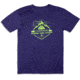 CampSaver Mountain Adventure T-Shirt, Storm/Neon Green Logo, X-Small, MTNADV-STR-NG/TL-X-Small