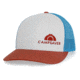 CampSaver Standard Embroidered Logo Hat, White/Col Blue/Dark Orange - Texas Orange Logo, One Size, CS-Logo-C12Hat-WT-BL-OR