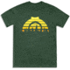 CampSaver Sunset Logo T-Shirt, Heather Forest Green, Large, SNST-Logo-HFG-Large