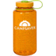 CampSaver Nalgene Wide Mouth Bottle, 32oz, Clementine Bottle Sunflower/Kiwi Cap White Logo, CS-TRI32W-CLE/SUN