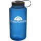 CampSaver Nalgene Wide Mouth Bottle, 32oz, Slate Blue Bottle Black Cap White Logo, CS-TRI32W-SLA/BLA