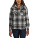 Carhartt Beartooth Hooded Flannel Shirt - Womens, Gravel, Medium, 103235-039-REG-M