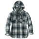 Carhartt Beartooth Hooded Flannel Shirt - Womens, Navy, Large, 103235-412-REG-L