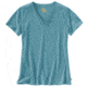 Carhartt Lockhart Short Sleeve V-Neck T-Shirt - Women's, Blue Mist Heather, M-REG, 102452-424-REG-M