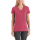 Carhartt Lockhart Short Sleeve V-Neck T-Shirt - Women's, Cranberry Heather, M-REG, 102452-623-REG-M