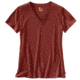 Carhartt Lockhart Short Sleeve V-Neck T-Shirt - Women's, Fired Brick Heather, XXL-REG, 102452-644-REG-XXL