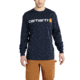 Carhartt Long Sleeve Logo T-Shirt - Men's, Navy, 2XL/Regular, K298-NVY-REG-XXL