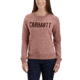 Carhartt Clarksburg Crewneck Graphic Sweatshirt - Womens, Burlwood Heather, Extra Large, 103926-668-REG-XL