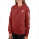 Carhartt Clarksburg Sleeve Logo Hooded Sweatshirt - Womens, Dark Barn Red Heather, Small, 102791-R07-REG-S