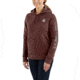 Carhartt Clarksburg Sleeve Logo Hooded Sweatshirt - Womens, Dark Cedar Heather, Large, 102791-228-REG-L