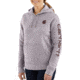Carhartt Clarksburg Sleeve Logo Hooded Sweatshirt - Womens, Gull Gray Heather, Large, 102791-E16-REG-L