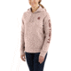 Carhartt Clarksburg Sleeve Logo Hooded Sweatshirt - Womens, Rose Smoke Heather, Large, 102791-P01-REG-L