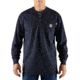 Carhartt Flame-Resistant Force Cotton Long Sleeve Henley, Dark Navy, Small/Regular 100237-410-REG-S
