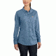 Carhartt Flame-Resistant Womens Force Cotton Hybrid Shirt, Medium Blue, 2XL/Regular 102687-465-REG-XXL
