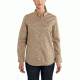 Carhartt Flame-Resistant Womens Rugged Flex Twill Shirt, Khaki, Extra Small/Regular 102459-250-REG-XS