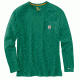 Carhartt Force Cotton Delmont Long Sleeve T-Shirt for Mens, Botanical Green, 4XL/Regular 100393-313-REG-4XL