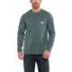 Carhartt Force Cotton Delmont Long Sleeve T-Shirt - Mens, Balsam Green Heather, 2XL, 100393-G03REG2XLA