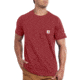 Carhartt Force Cotton Delmont Short Sleeve T-Shirt - Mens, Dark Barn Red Heather, Large, 100410-R07-REG-L