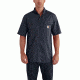 Carhartt Force Ridgefield Solid Short Sleeve Shirt for Mens, Navy, 2XL/Regular 102417-412-REG-2XL