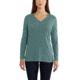 Carhartt Lockhart Long Sleeve V-neck T-shirt - Womens, Elm Heather, XXL-REG 102761-354-REG-XXL