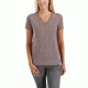 Carhartt Lockhart Short Sleeve Vneck T-Shirt for Womens, Sparrow Nep, Extra Small/Regular 102452-552-REG-XS