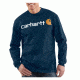 Carhartt Long Sleeve Logo T-Shirt - Men's-Navy-Large