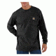 Carhartt Long Sleeve Workwear Pocket T-Shirt - Mens-Black-Large