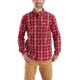 Carhartt Essential Plaid Button Down Long Sleeve Shirt-Men's, Dark Crimson, Small, Regular, 103351-608-REG-S