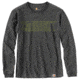Carhartt M Workwear Block Logo Graphic Long Sleeve T-Shirt - Mens, Carbon Heather, Extra Large, 103841-026REGXLA