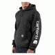 Carhartt Midweight Hooded Logo Sweatshirt - Mens-Black-Large
