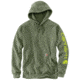 Carhartt MW Signature Sleeve Logo Hooded Swtsh - Mens, Olivine Heather, Medium, K288-G01REGMEDA