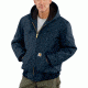 Carhartt Quilted-Flannel-Lined Duck Active Jacket - Mens-Dark Navy-Small