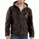 Carhartt Sherpa Lined Sandstone Sierra Jacket - Mens -Dark Brown-XX-Large
