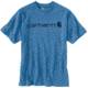 Carhartt Shortsleeve Logo T-Shirt - Mens, French Blue, Medium, K195-FHB-REG-MED
