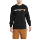 Carhartt Signature Logo Midweight Jersey Long Sleeve TShirt Gphc-Mens, Black, Small, Regular, K298-BLK-REG-S