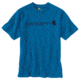 Carhartt Signature Logo Short Sleeve T-Shirt for Mens, Cool Blue Heather, 2XL/Regular K195-486-REG-XXL