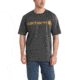 Carhartt Signature Logo Short Sleeve T-Shirt for Mens, Carbon Heather, Small/Regular K195-CRH-REG-SML