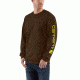 Carhartt Signature Sleeve Logo Long Sleeve T-Shirt for Mens, Dark Coffee Heather, Extra Large/Tall K231-202-TLL-XLG