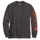Carhartt Signature Sleeve Logo Long Sleeve T-Shirt for Mens, Carbon Heather, Small/Regular K231-CRH-REG-SML