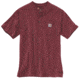 Carhartt Workwear Pkt Short Sleeve Henley MW Jersey Org Fit - Mens, Port Heather, XXL-REG K84-645-REG-XXL