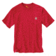 Carhartt Workwear Pkt Short Sleeve Henley MW Jersey Org Fit - Mens, Red Heather, S-REG K87-636-REG-SML