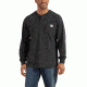 Carhartt Workwear Pocket Long Sleeve Henley for Mens, Black, Small/Regular K128-BLK-REG-SML