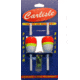 Carlisle Slip Float 7/8in Oval 2pk w/Bobber Stops, CAQP-788SK