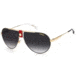 Carrera 1033/S Sunglasses, Gold Red Frame, Grey Shaded Lens, 716736298559