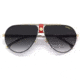 Carrera 1033/S Sunglasses, Gold Red Frame, Grey Shaded Lens, 716736298559