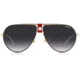 Carrera 1033/S Sunglasses, Gold Red Frame, Grey Shaded Lens, 716736298559